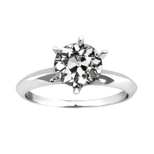 Earth-Mined Brilliant Diamond Single Stone Ring 2 ct 14K White Gold – main view