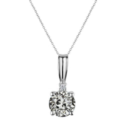 Luxury Diamond Pendant Necklace – 2 ct 14K White Gold