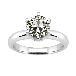 Handcrafted Diamond Single Stone Ring 2.50 ct – HarryChadEnt