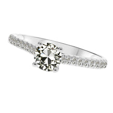 Accent Solitaire Ring 14K White Gold with Diamond – main view