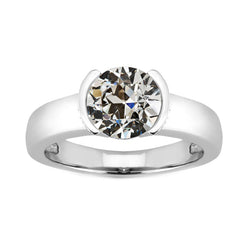 Fine Diamond Old European Cut Solitaire Ring 2 ct in 14 Karat