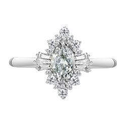 Brilliant Diamond Halo Ring 2 ct – 14 Karat White Gold