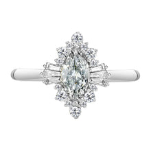 Halo Ring 14 Karat White Gold with Diamond – main view