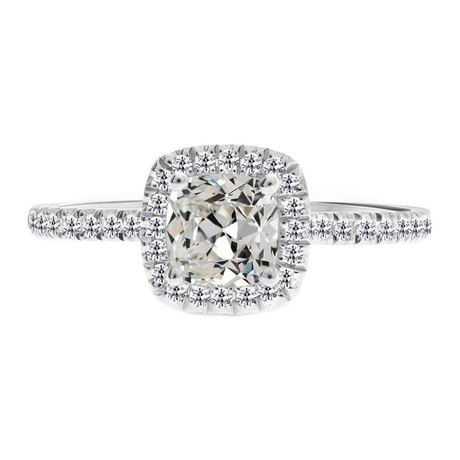 Earth-Mined Diamond Halo Engagement Ring – main view