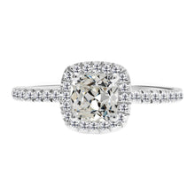Earth-Mined Diamond Halo Engagement Ring – main view