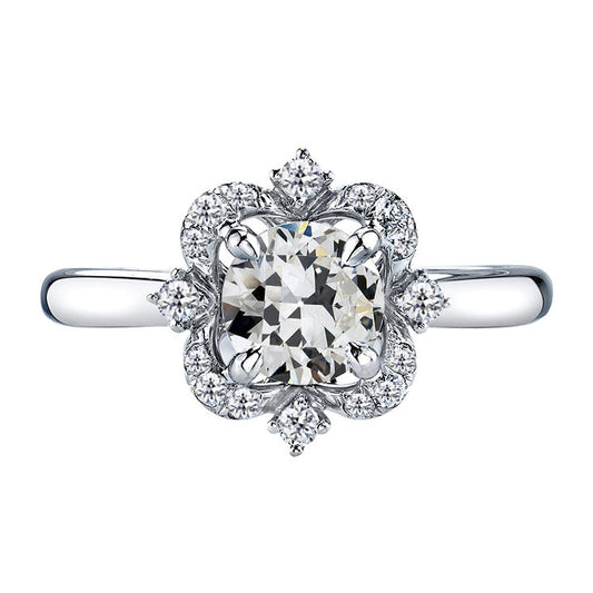 Handcrafted Halo Setting Ring 2 ct – main view