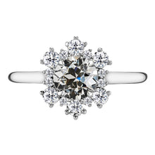 Real Fine Diamond Halo Setting Ring 3.50 ct 14K White Gold – main view