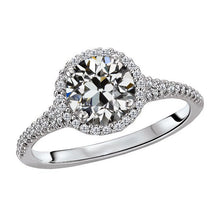 Genuine Brilliant Diamond Halo Engagement Ring – main view