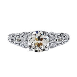 14 Karat White Gold Brilliant Diamond Proposal Ring – 2-ct Old