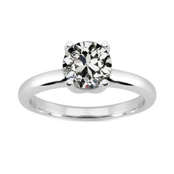 Antique Cushion Solitaire Engagement Ring – Diamond 2 ct 14K