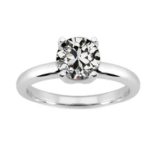 Solitaire Engagement Ring 14K White Gold with Diamond – main view