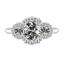 Halo Ring 14 Karat White Gold with Diamond – main view