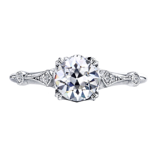 Luxury Solitaire Ring with Accents 2 ct – main view