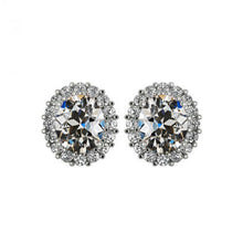 Genuine Brilliant Diamond Stud Earrings 1.50 ct 14K White Gold – main view
