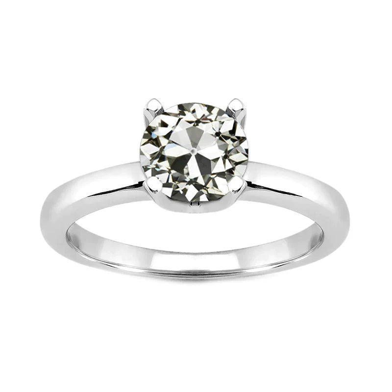 Natural Brilliant Diamond Single Stone Ring – main view