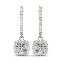 Drop Earrings 14K White Gold with Fine Diamond – main view