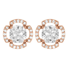 Drop Earrings 14K Rose Gold with Brilliant Diamond – main view