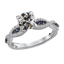 Refined Brilliant Diamond Solitaire Ring with Accents 2 ct – main view