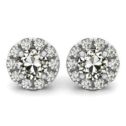 Earth-Mined Old Mine Cut Diamond Stud Earrings – 5.50 ct in 14K
