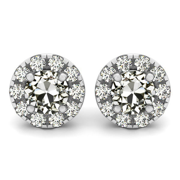 Stud Earrings 14K White Gold with Diamond – main view