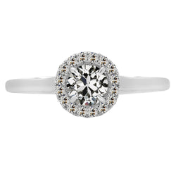 Handcrafted 2.50-ct Diamond Halo Engagement Ring
