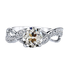 Earth-Mined Brilliant Diamond Accent Solitaire Ring 2 ct 14 Karat White Gold – main view