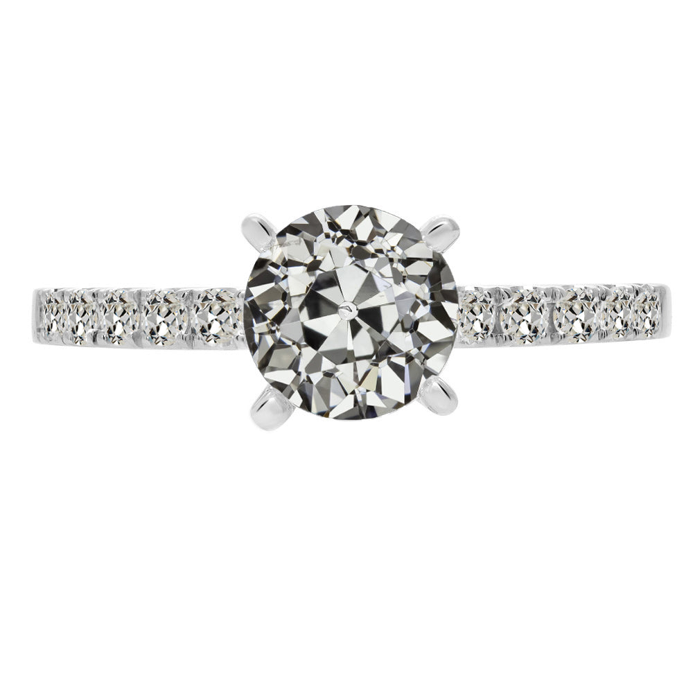 Handcrafted Solitaire Ring with Accents 2.50 ct – main view