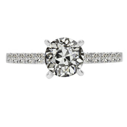 Handcrafted Solitaire Ring with Accents – Brilliant Diamond 2.50