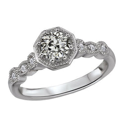 Natural Vintage Diamond Engagement Ring 1.50 ct