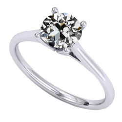 Genuine Brilliant Diamond Solitaire Ring 2 ct – 14K White Gold