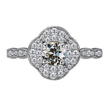 Genuine Diamond Halo Ring 1.50 ct 14K White Gold – main view
