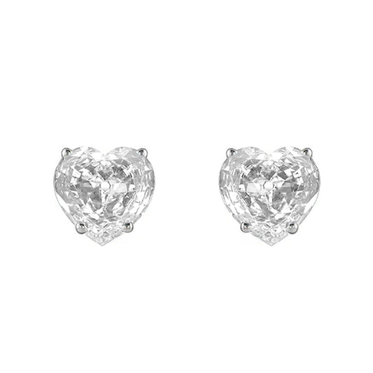 Shimmering Fine Diamond Stud Earrings 5 ct – front view