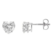 Stud Earrings 14K White Gold with Fine Diamond – main view