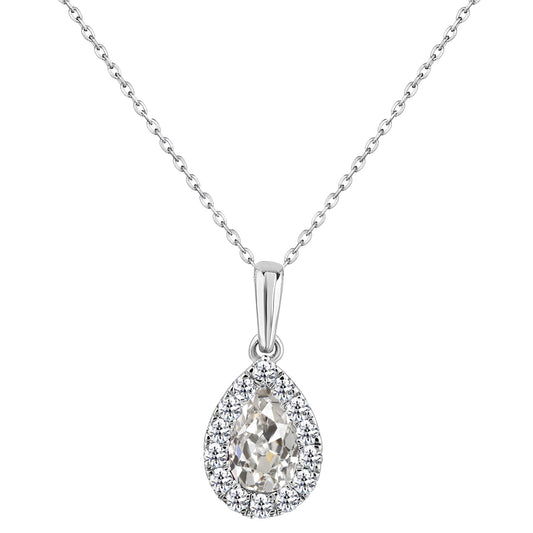 Fine Diamond Drop Pendant 2.50-ct 14K White Gold – main view