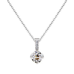 Real Fine Diamond Drop Pendant 1 ct – 14K White Gold