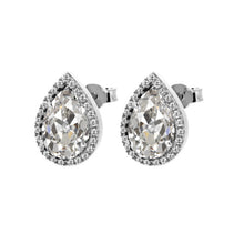 Natural Fine Diamond Drop Earrings 2 ct 14K White Gold – main view