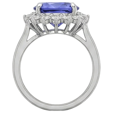 Oval AAA Tanzanite And Natural Earth Mined DIAMOND ( NOT LAB GROWN )s 8 Carat Ring New White Gold 14K