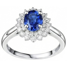 Oval And Round Cut 4 Ct Sri Lanka Sapphire Natural Earth Mined DIAMOND ( NOT LAB GROWN )s Halo Ring