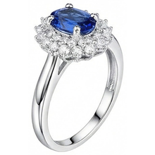 Oval And Round Cut 4 Ct Sri Lanka Sapphire Natural Earth Mined DIAMOND ( NOT LAB GROWN )s Halo Ring