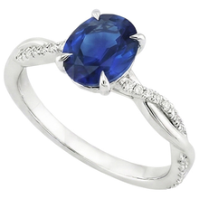 natural round sapphire 6ct ring side angle