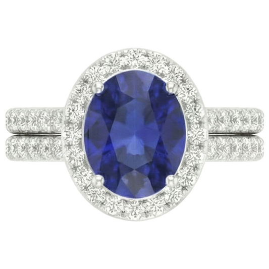 natural round sapphire 10.25ct ring side angle