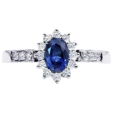 natural round sapphire 2.50ct ring side angle