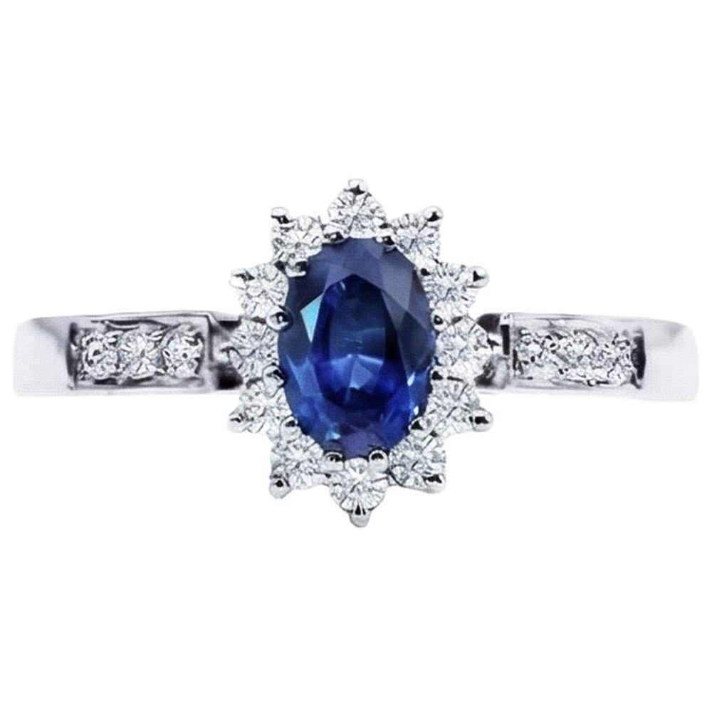 natural round sapphire 2.50ct ring side angle
