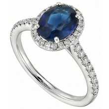 Oval Ceylon Sapphire Ring Natural Earth Mined Diamond Wedding White Gold 14K 2.75 Ct