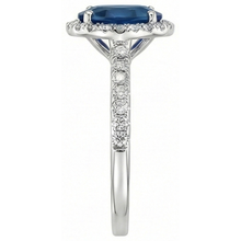 Oval Ceylon Sapphire Ring Natural Earth Mined Diamond Wedding White Gold 14K 2.75 Ct