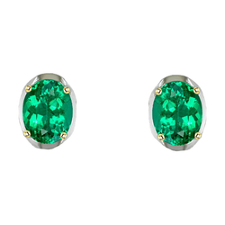 Real GIA-Certified Emerald Gemstone Earring 2.50 ct