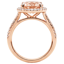 Oval Cut 33.75 Ct Morganite With Natural Earth Mined Diamonds Wedding Ring