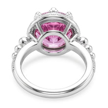 Oval Cut 36.00 Carat Big Pink Kunzite Ring White Gold 14K