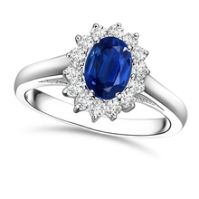 Oval Cut Burmese Sapphire Ring