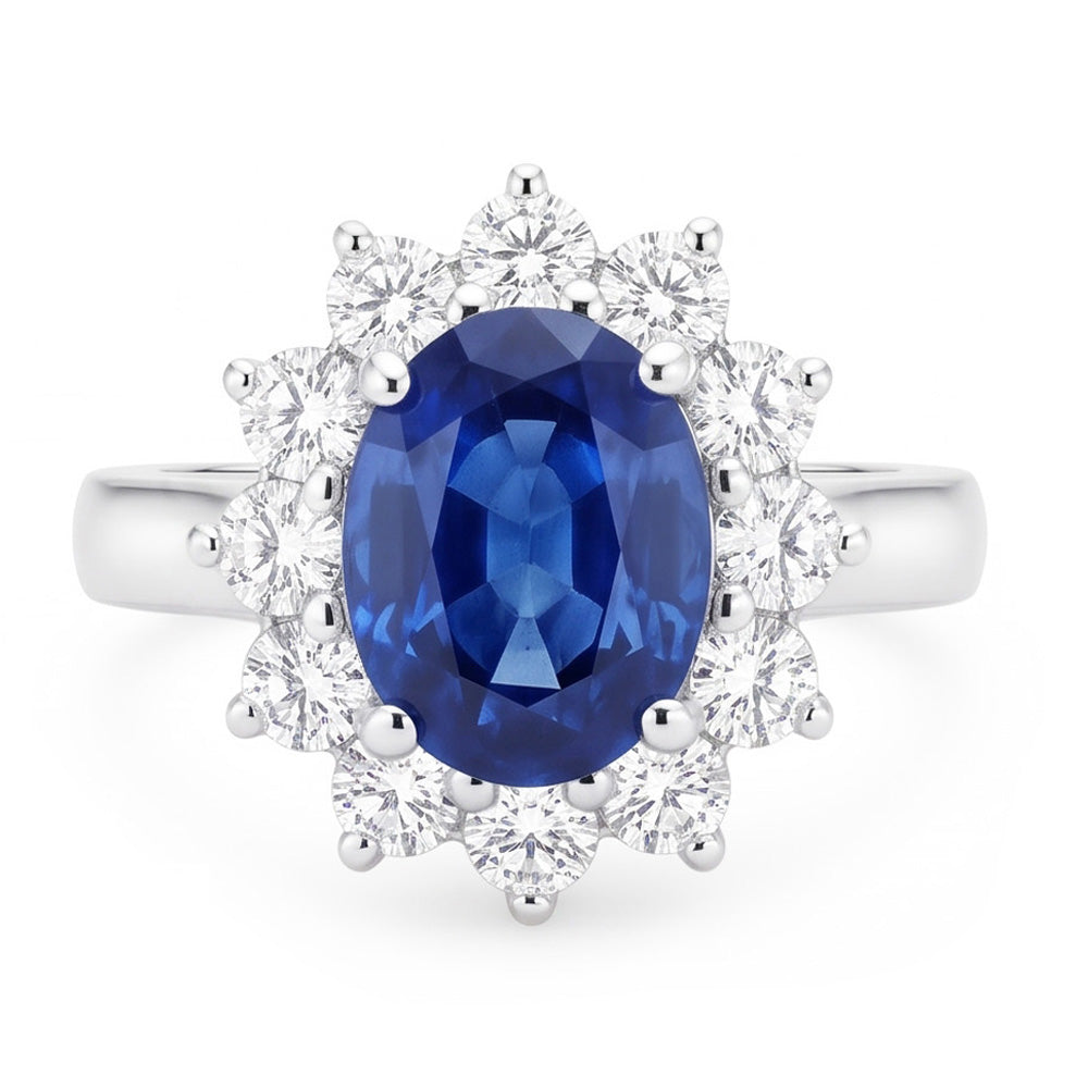 Oval Cut Burmese Sapphire Ring